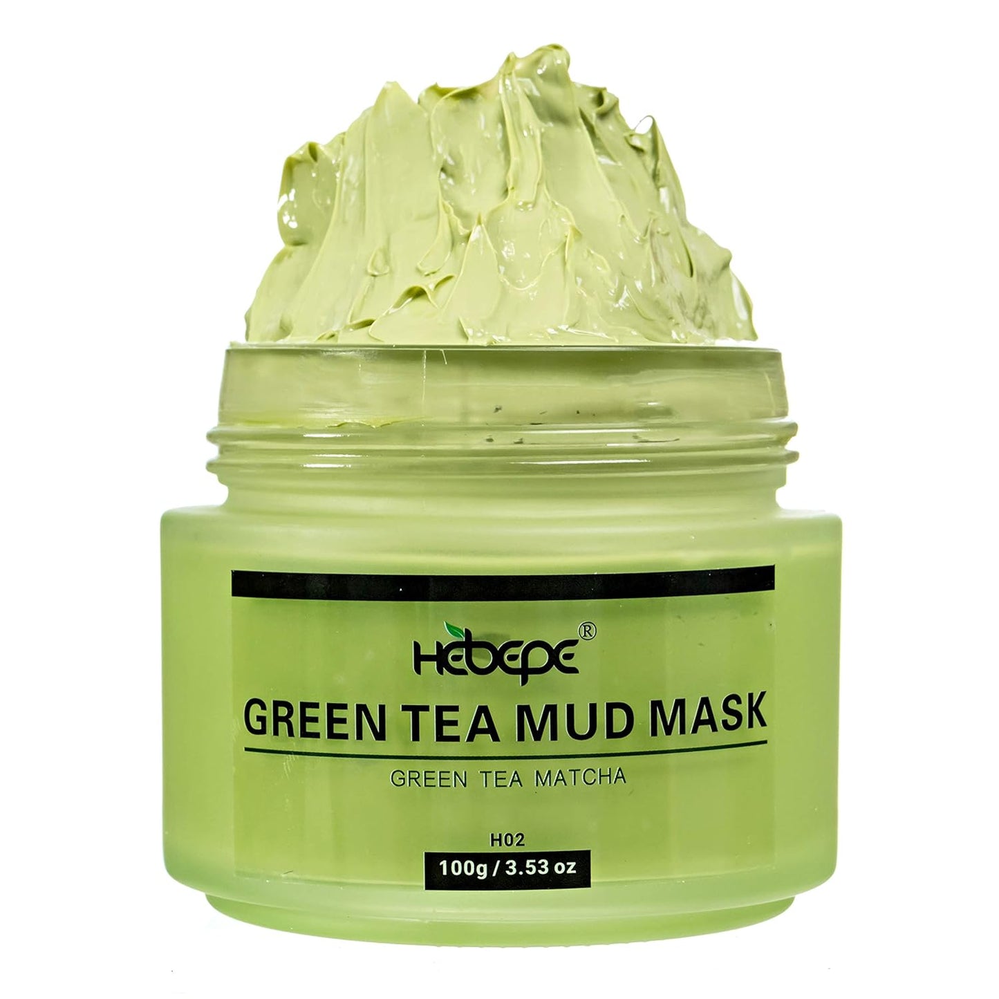 Green Tea Matcha Mud Mask with Aloe Vera, Deep Cleansing, Hydrating, and Relaxing Volcanic Clay Facial Mask